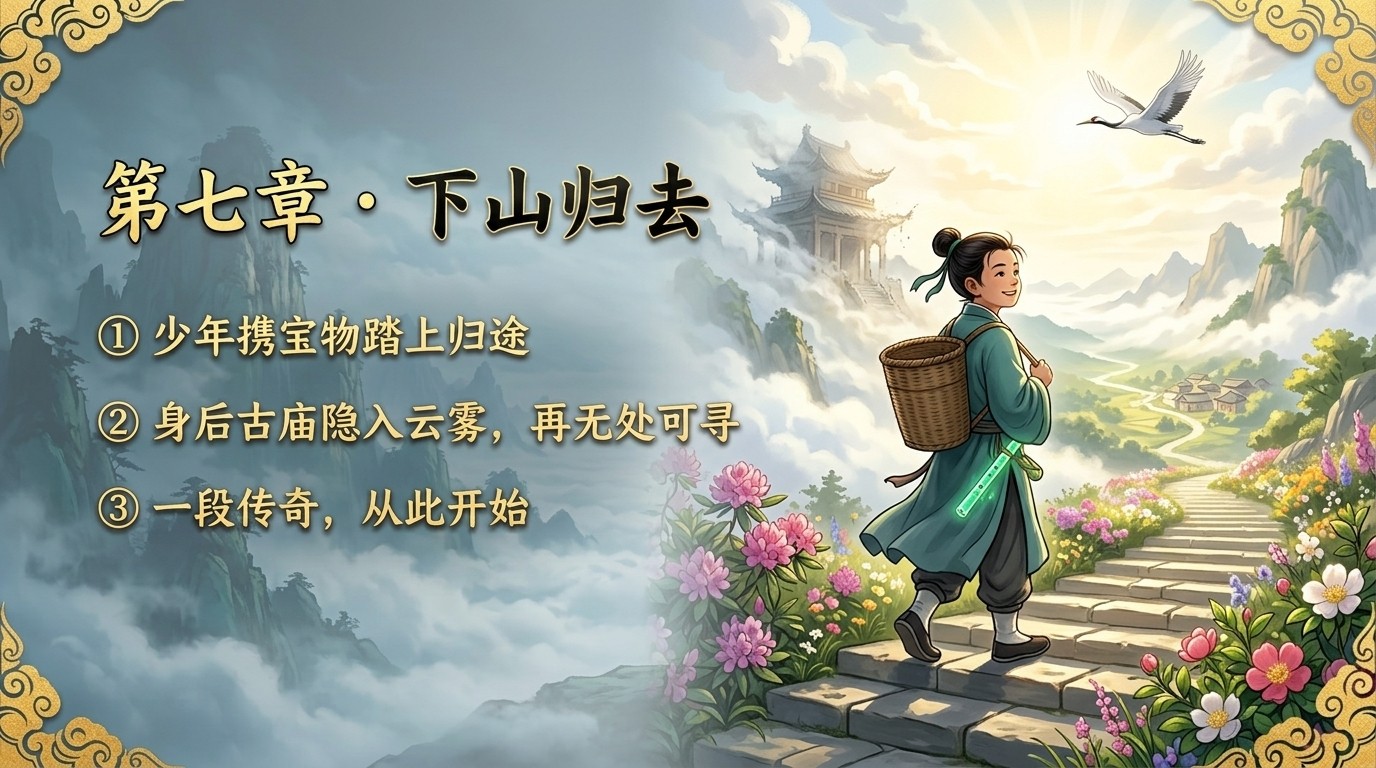 山中遇仙 - 下山